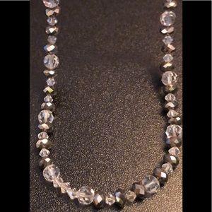 Clear & Smokey Faceted Necklace